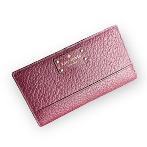 Kate Spade Bay Street Stacy wallet mulled wine